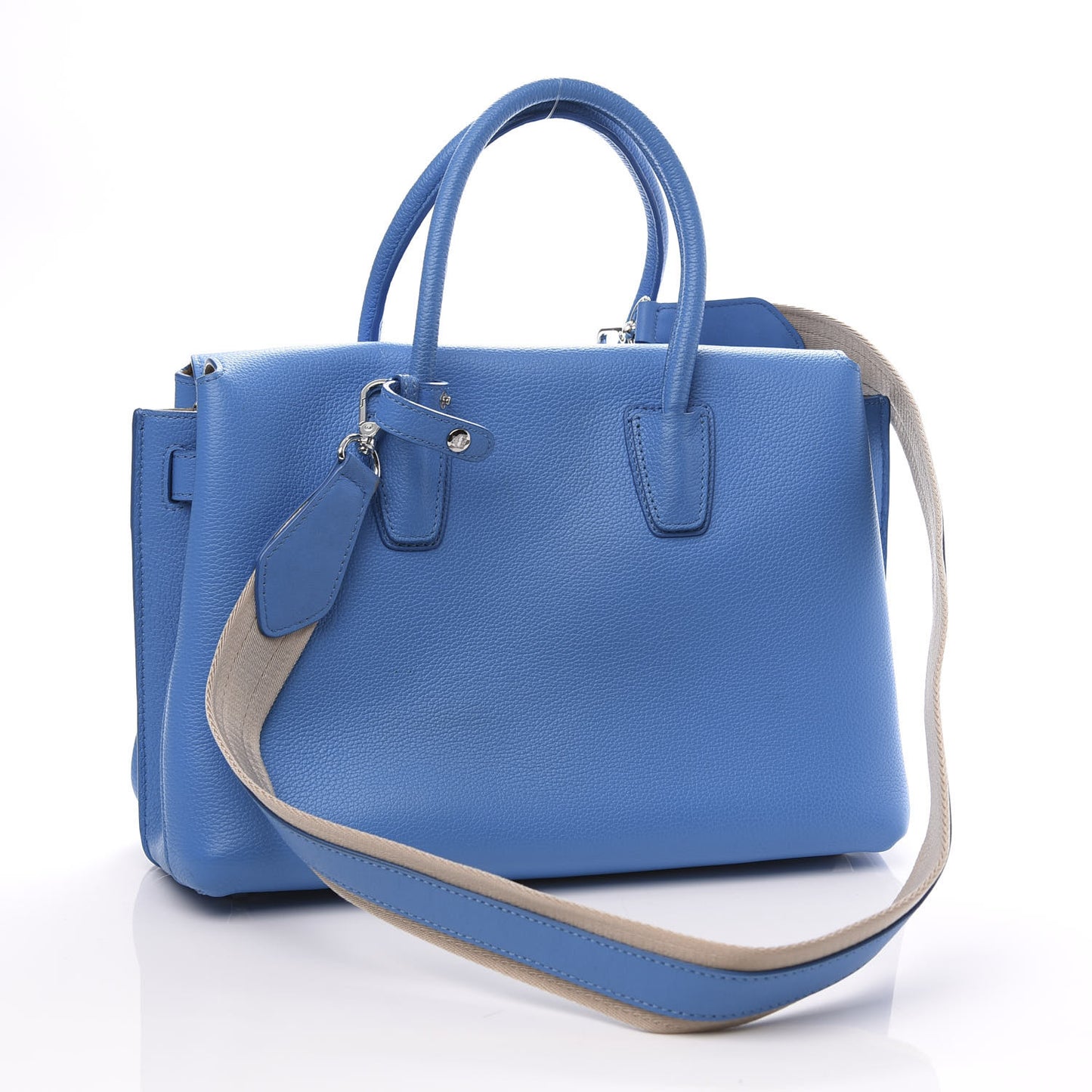 Grained Calfskin Medium Milla Tote Tile Blue