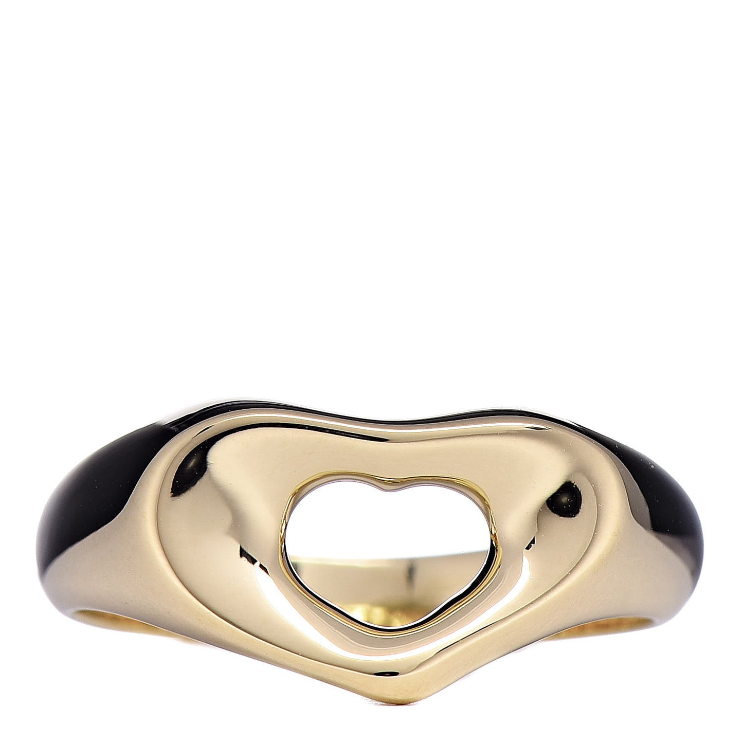 18K Yellow Gold Elsa Peretti Open Heart Ring 49 4.75