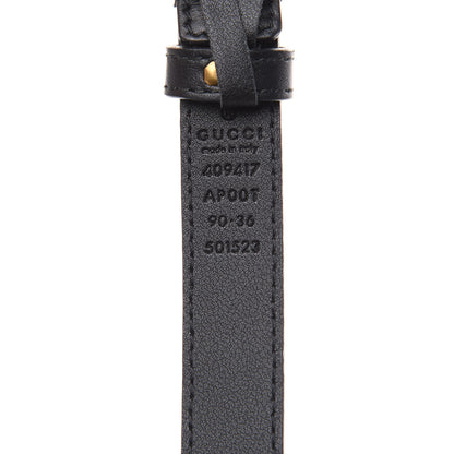 Gucci Calfskin Double G 20mm Belt 90 36 Black 6 of 6