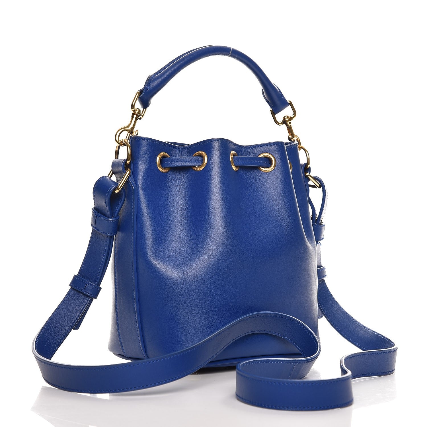 Saint Laurent Calfskin Small Emmanuelle Bucket Bag Blue Marjorelle 4 of 9