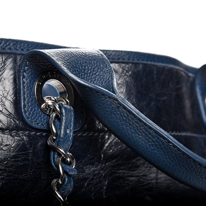 Chanel Glazed Calfskin Large Deauville Tote Blue 11 of 11