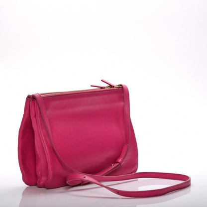 Celine Lambskin Large Trio Crossbody Bag Fuchsia 3 of 8