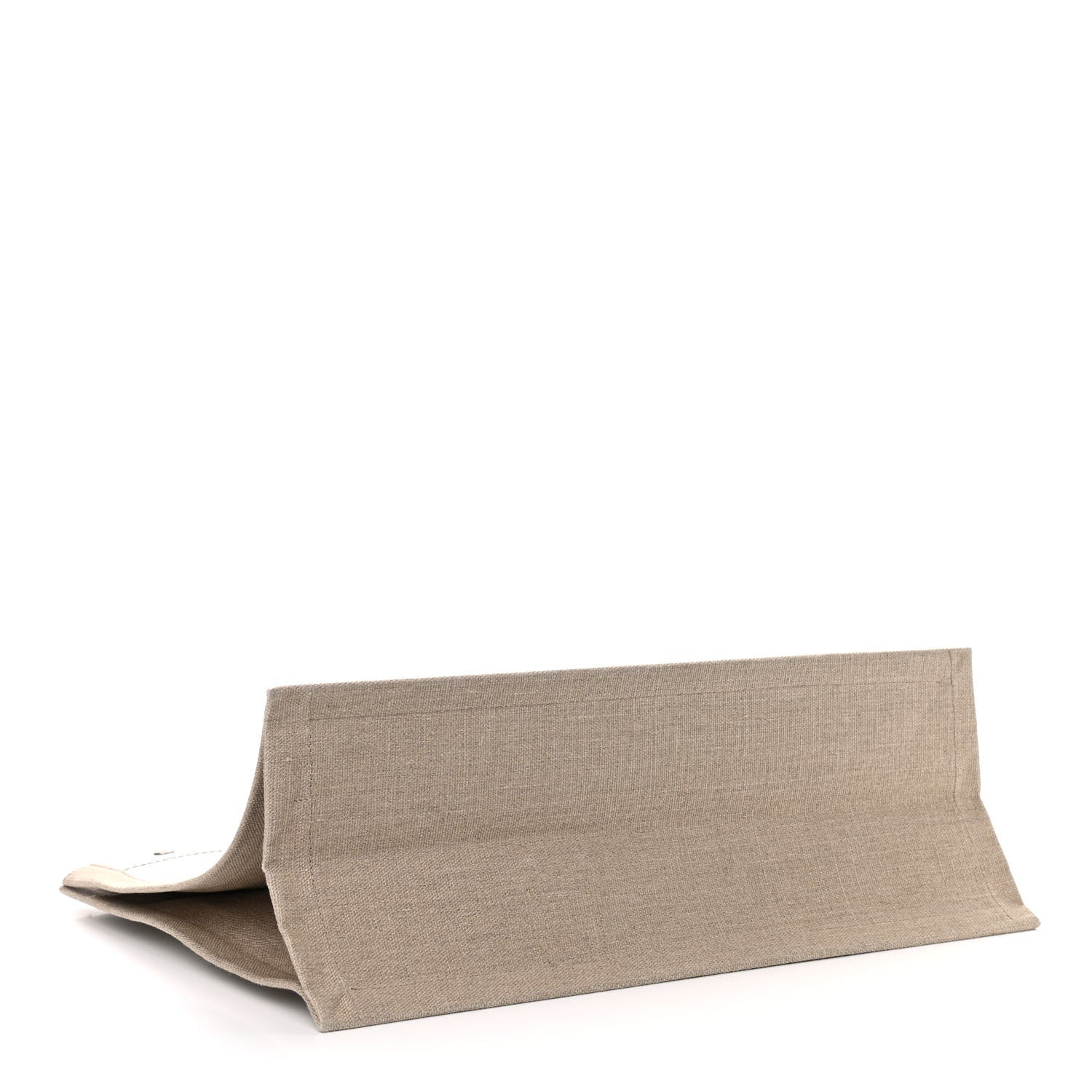 Saint Laurent Linen Calfskin Rive Gauche Tote Optic White 4 of 9