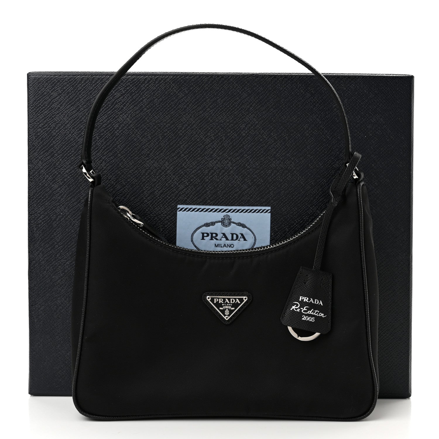 Prada Tessuto Nylon Mini Re-Edition 2000 Bag Black 10 of 10