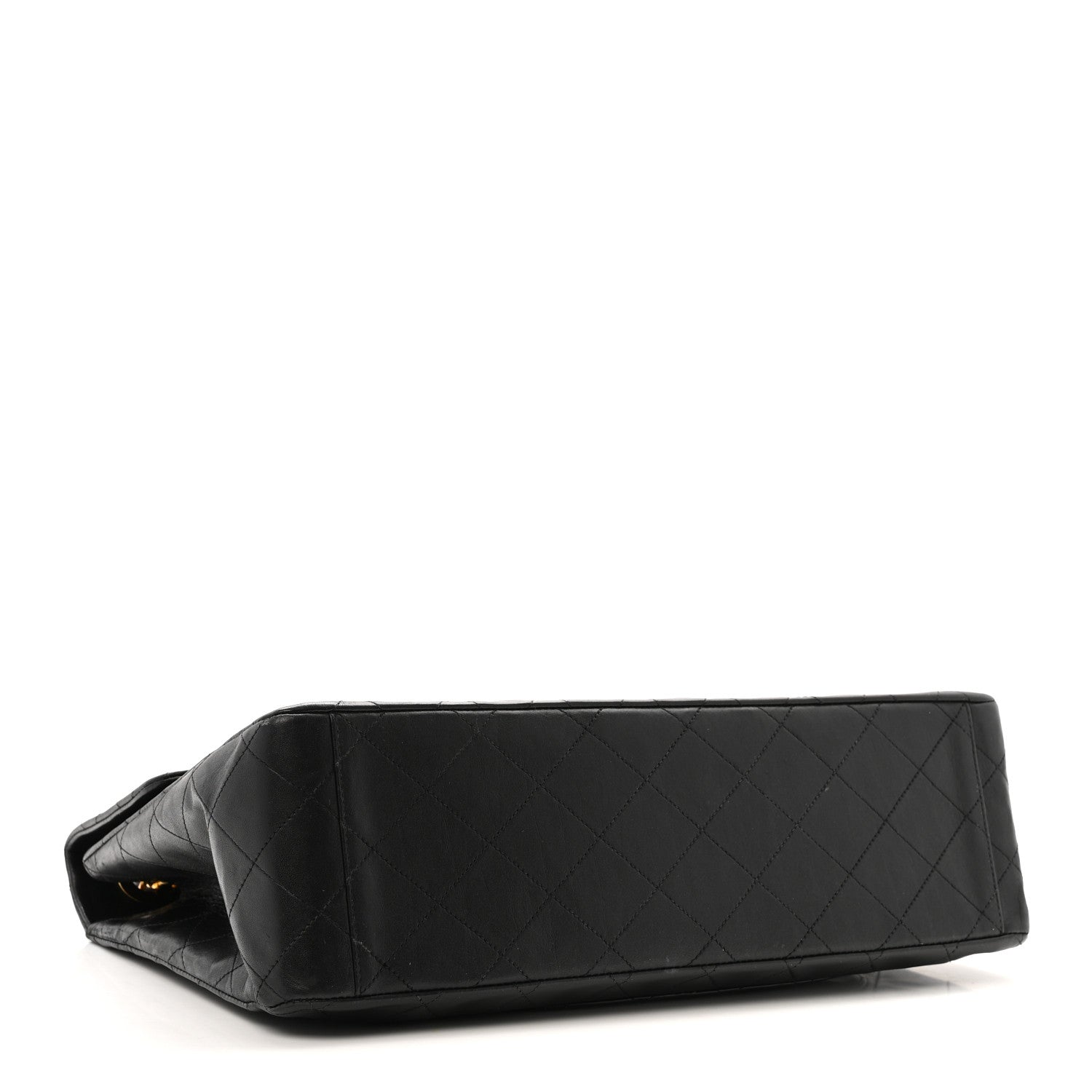 Chanel Lambskin Quilted XL Jumbo Single Flap Black 4 of 17