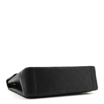 Chanel Lambskin Quilted XL Jumbo Single Flap Black 4 of 17