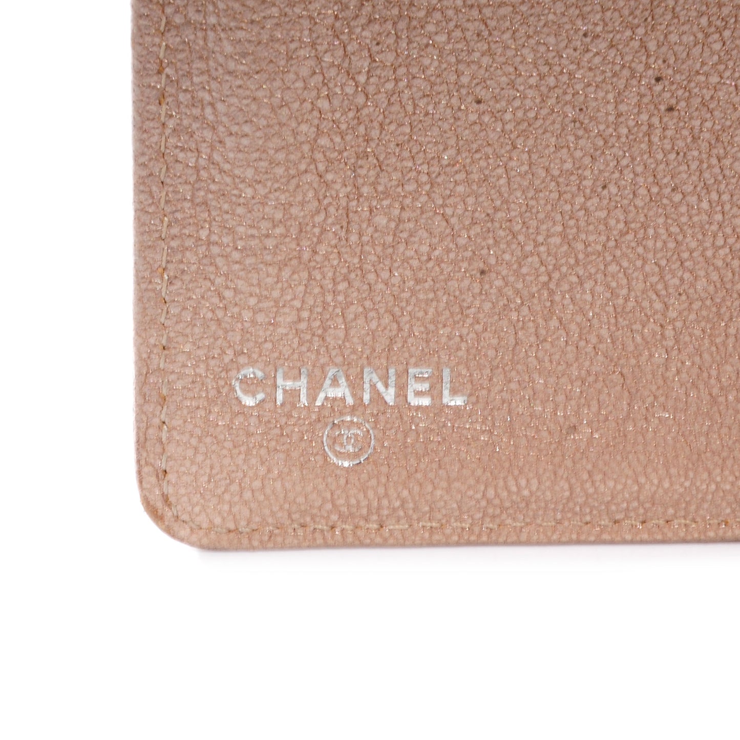 Diamond Stitched Yen Wallet Silver