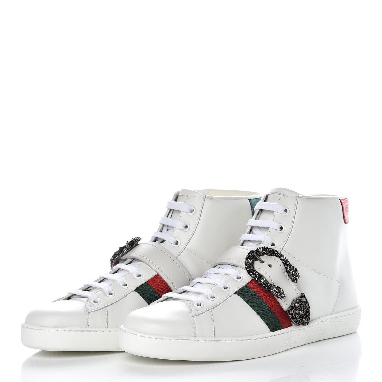 Calfskin Ayers Web Mens Dionysus High Top Sneakers 9 White