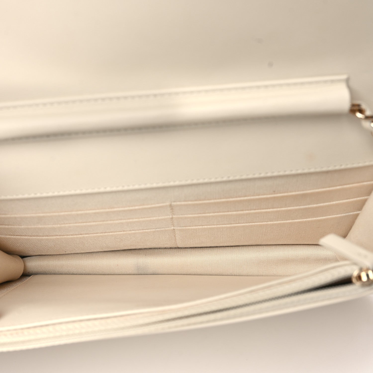 Chanel Caviar Quilted Vintage Mademoiselle Wallet On Chain WOC White 5 of 10