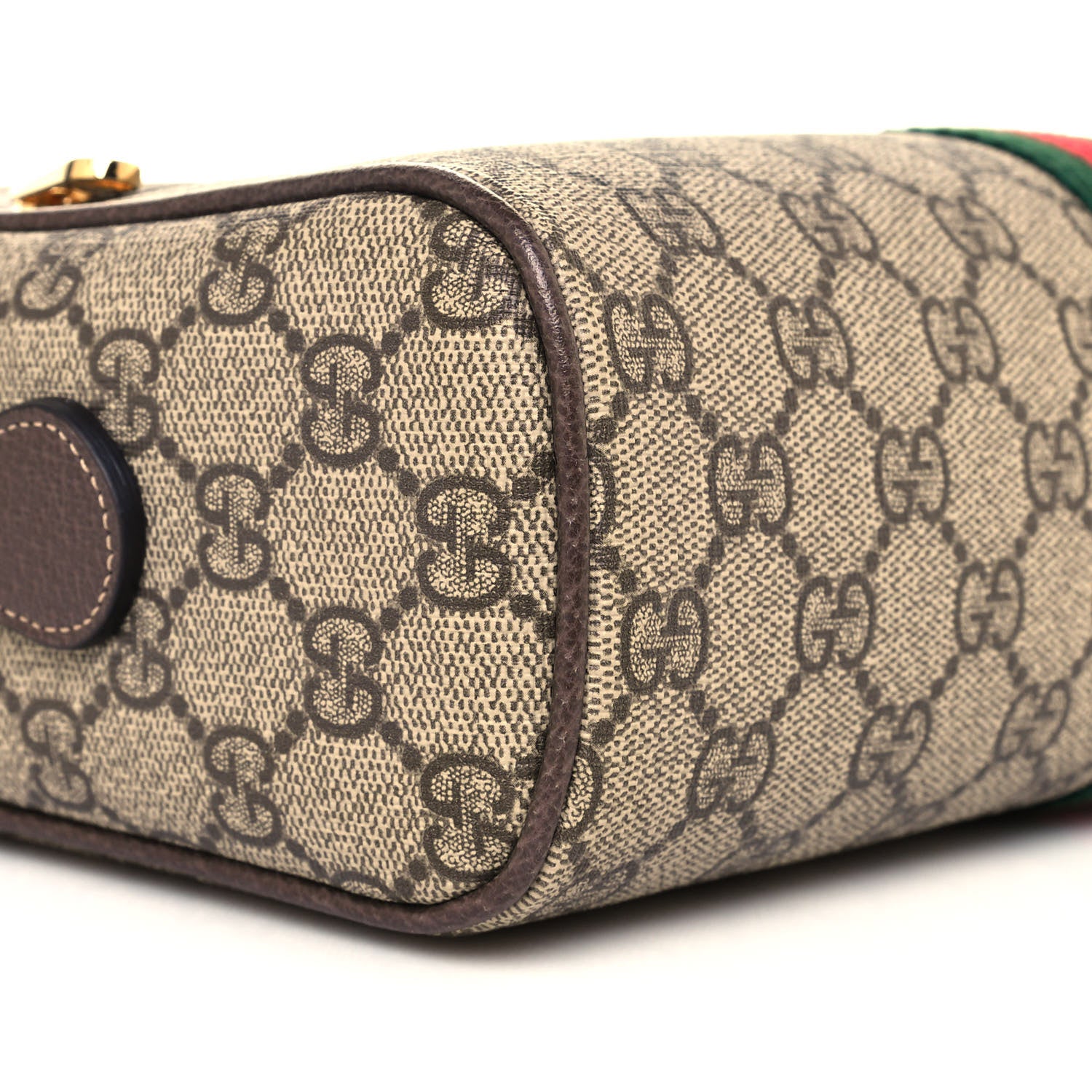 Gucci GG Supreme Monogram Web Small Ophidia Shoulder Bag Brown 9 of 11