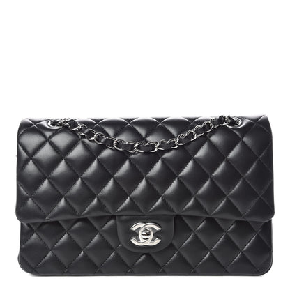Chanel Lambskin Quilted Medium Double Flap Black 1 of 9