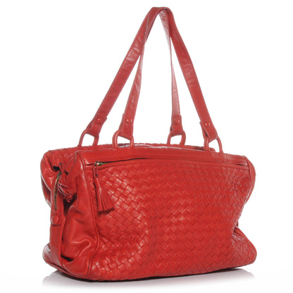 Bottega Veneta Vintage Nappa Intrecciato Bag Red 3 of 6