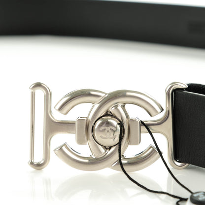 Chanel Calfskin CC Boy Skinny Belt 90 36 Black 6 of 8