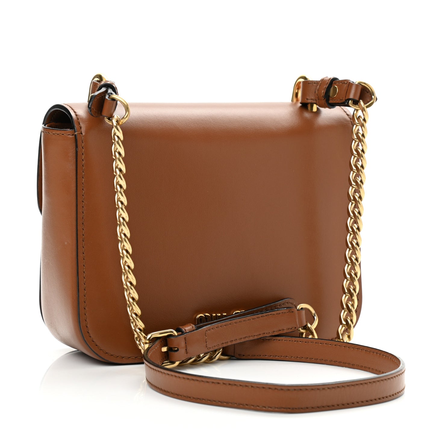 City Calf Lock Shoulder Bag Cognac