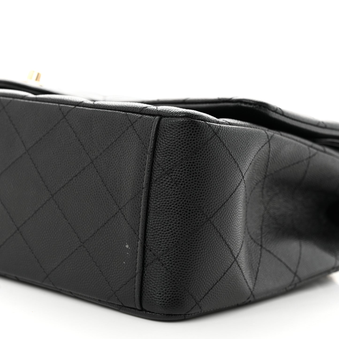 Caviar Quilted Maxi Double Flap Black