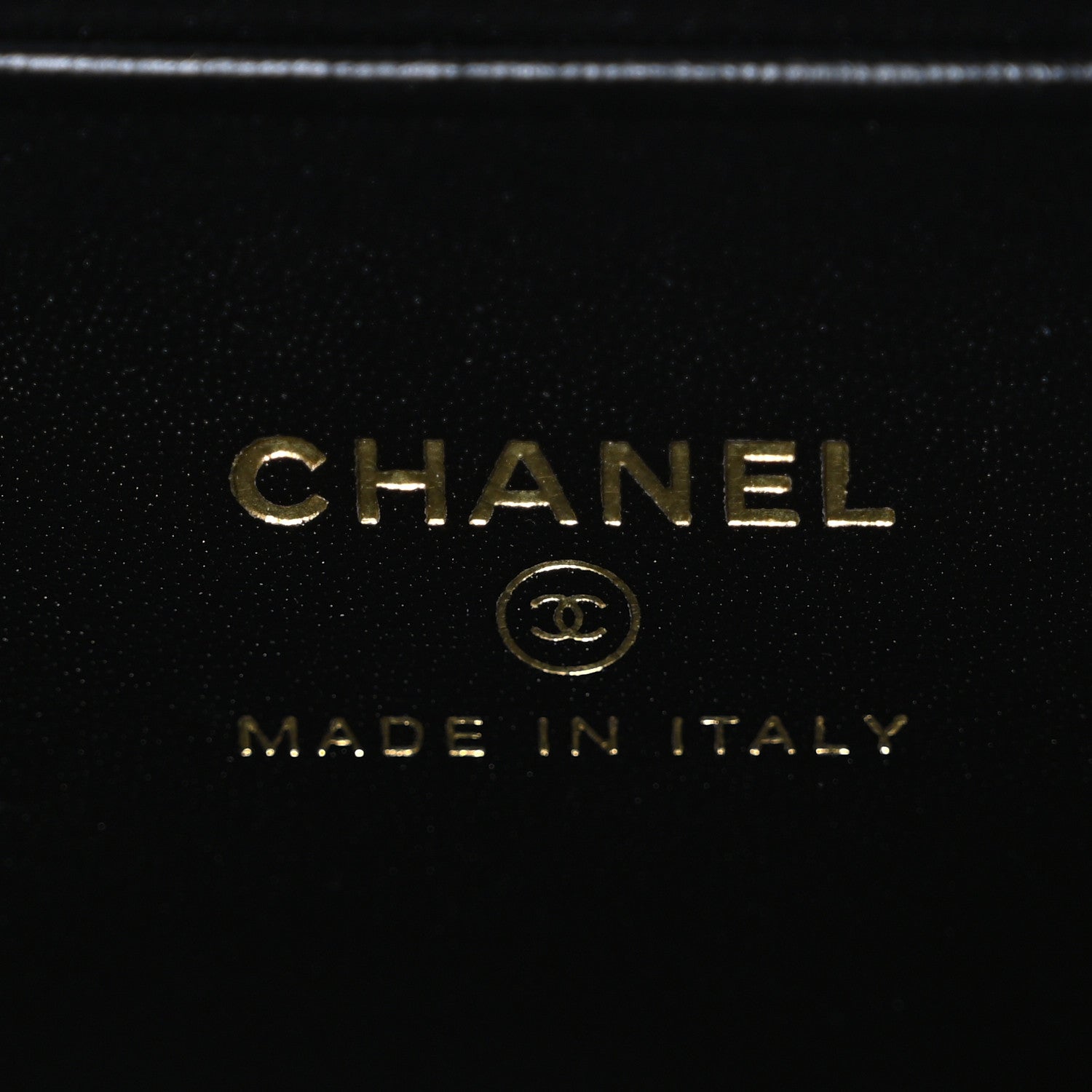 Chanel Calfskin Lizard Embossed Top Handle Vanity With Chain Black 6 of 11