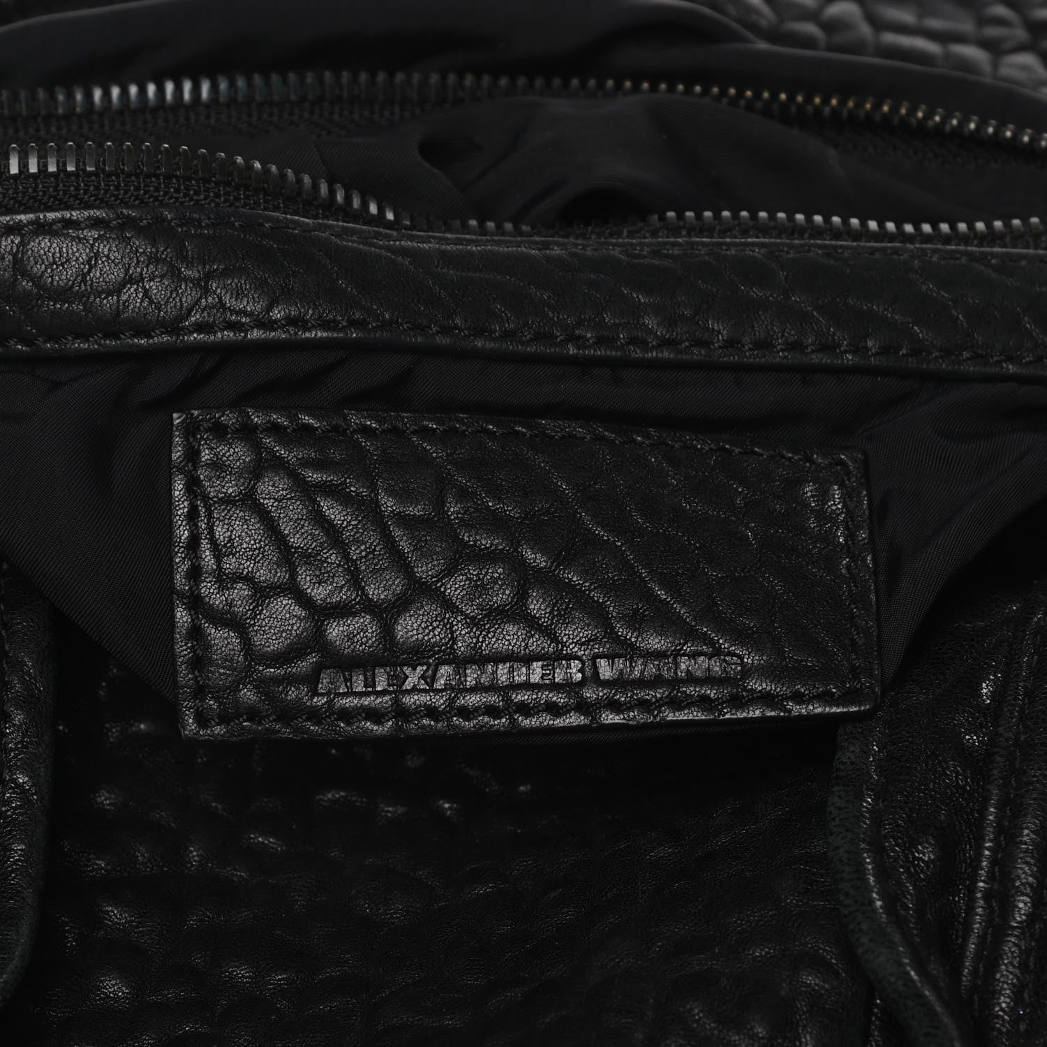 Alexander Wang Pebbled Lambskin Rockie Black Matte Black Hardware 3 of 15