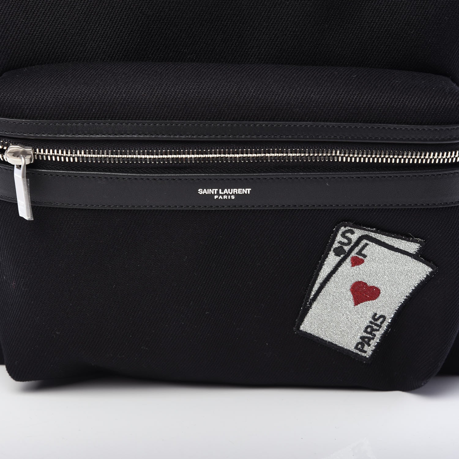 Saint Laurent Canvas SL Playing Cards City Backpack Black 9 of 9