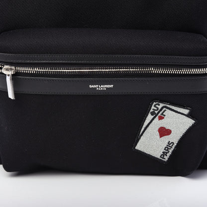 Saint Laurent Canvas SL Playing Cards City Backpack Black 9 of 9