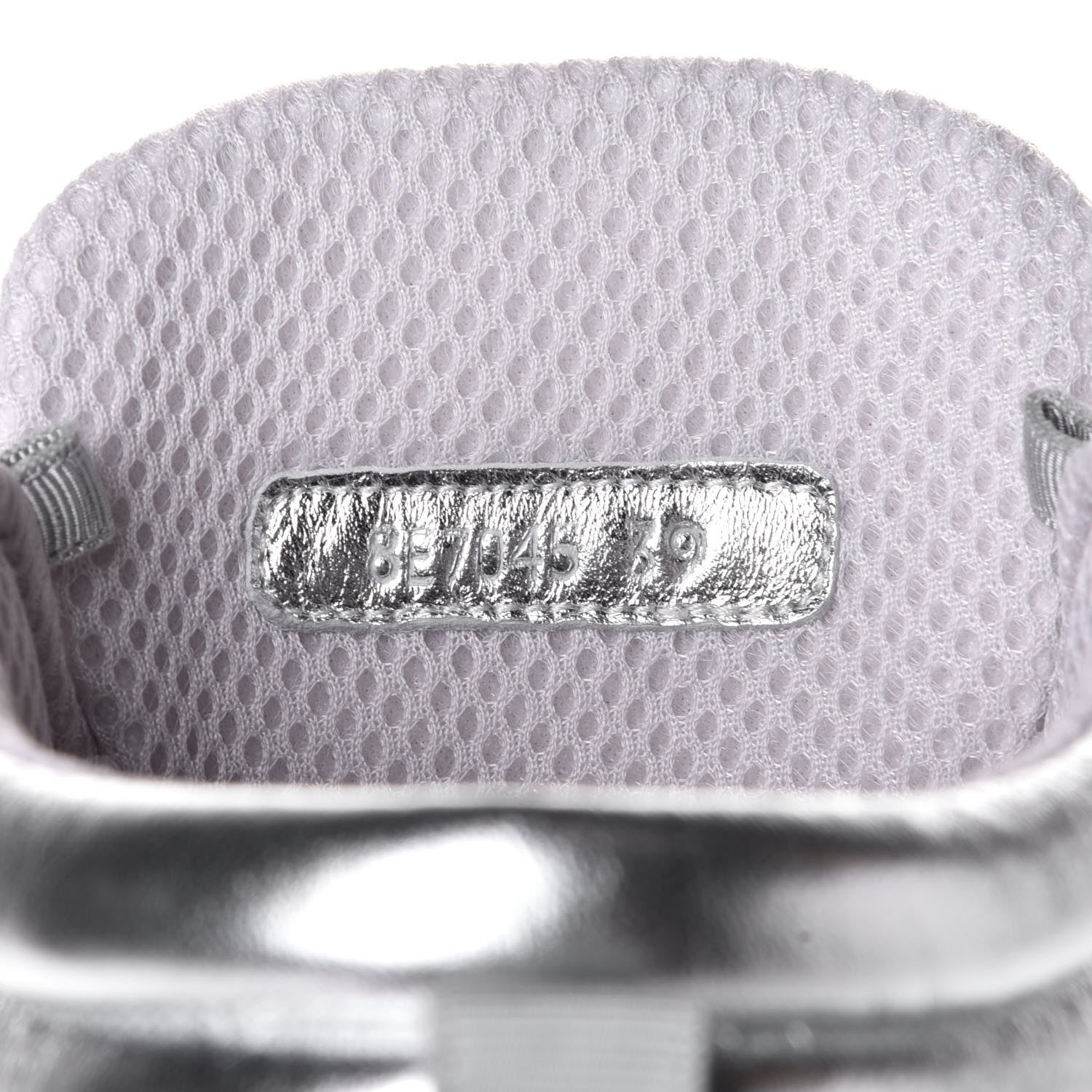 Fendi X NICKI MINAJ Metallic Nappa Macro FF Embossed Prints On High Top Sneakers 39 Silver 10 of 11