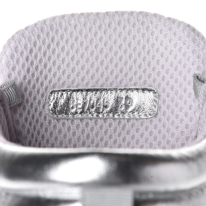 Fendi X NICKI MINAJ Metallic Nappa Macro FF Embossed Prints On High Top Sneakers 39 Silver 10 of 11