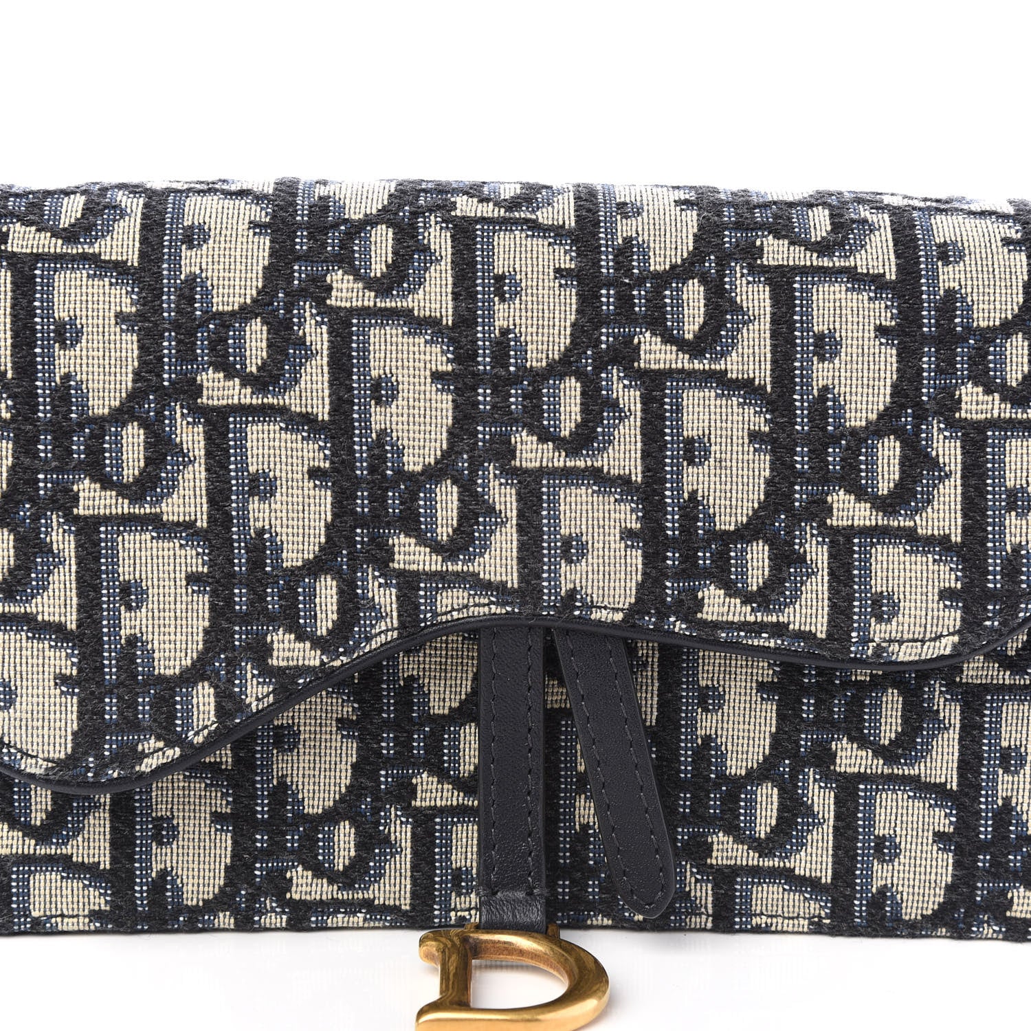 Christian Dior Oblique Saddle Belt Bag Blue 8 of 9