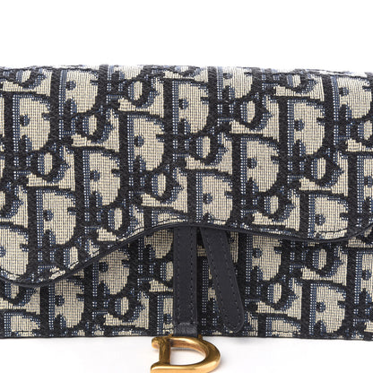 Christian Dior Oblique Saddle Belt Bag Blue 8 of 9