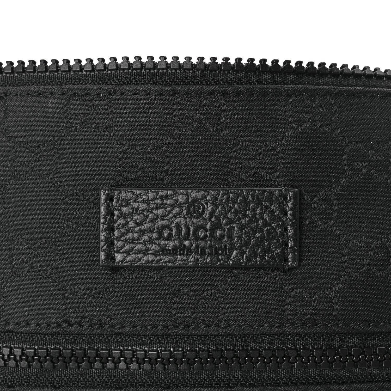 Gucci Nylon Monogram Mini Flat Messenger Bag Black 8 of 9
