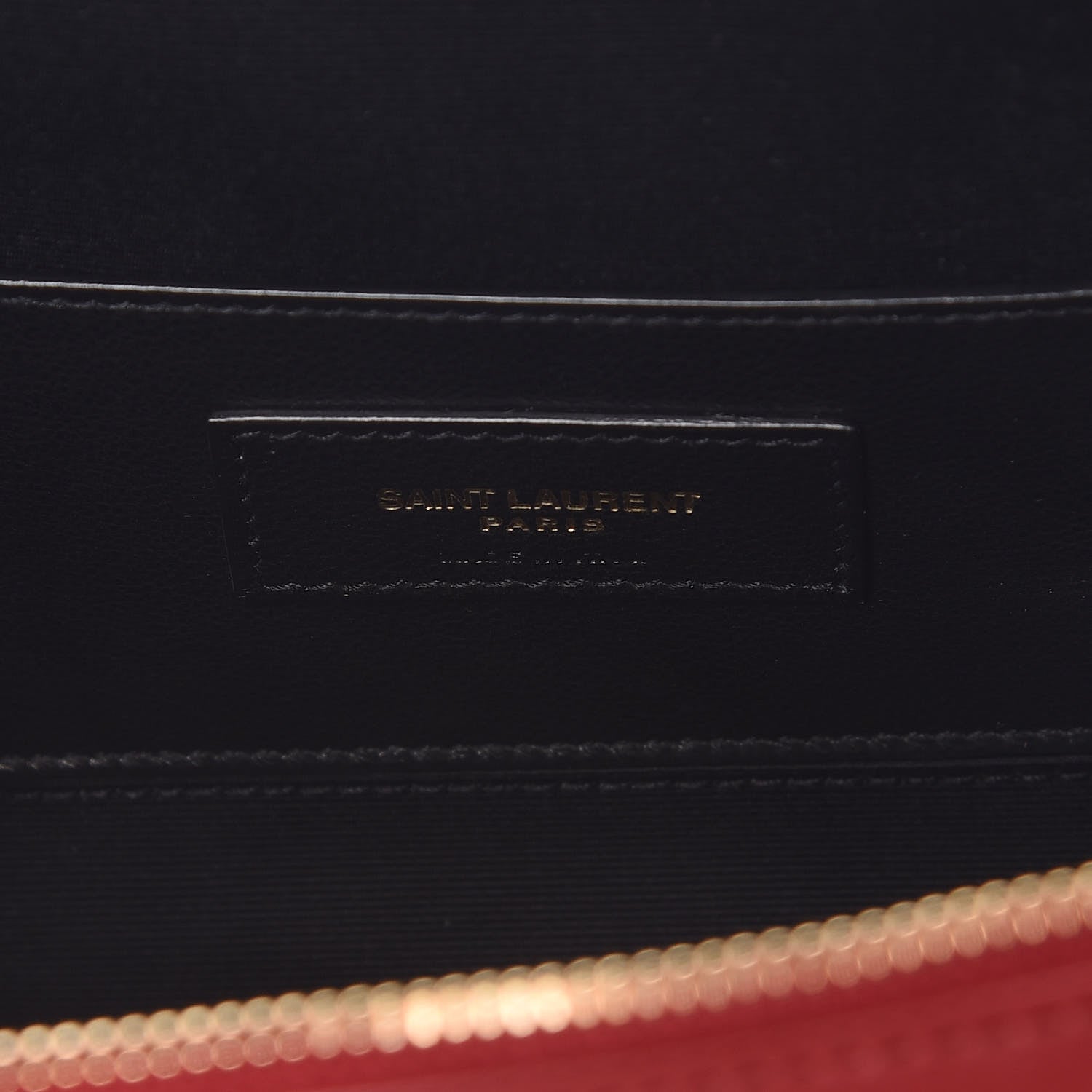 Saint Laurent Lambskin Matelasse Vicky Monogram Belt Bag Eros Red 6 of 7