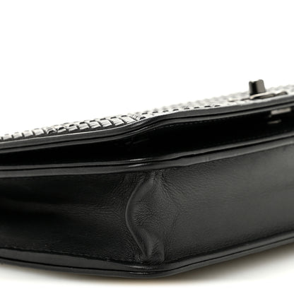 Chanel Lambskin Studded Wallet On Chain WOC Black 10 of 11