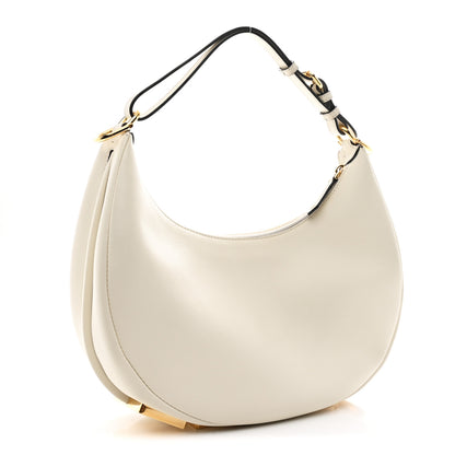 Fendi Vitello Grace Matte Small Fendigraphy Hobo Bag White Ice 3 of 10