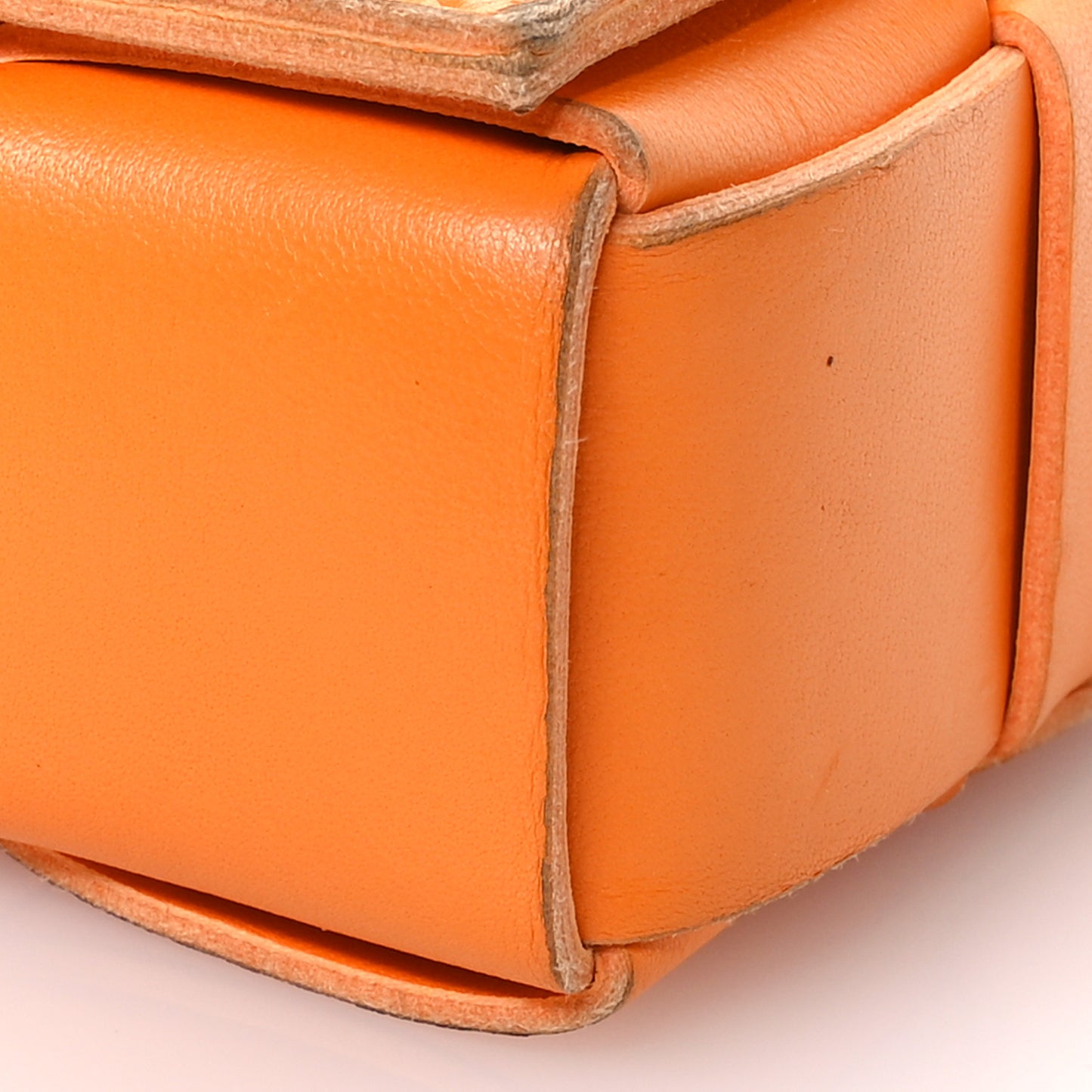 Lambskin Maxi Intrecciato Cassette Crossbody Bag Tangerine