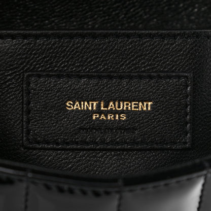 Saint Laurent Patent Calfskin Matelasse Monogram Medium Vicky Chain Bag Black 7 of 11