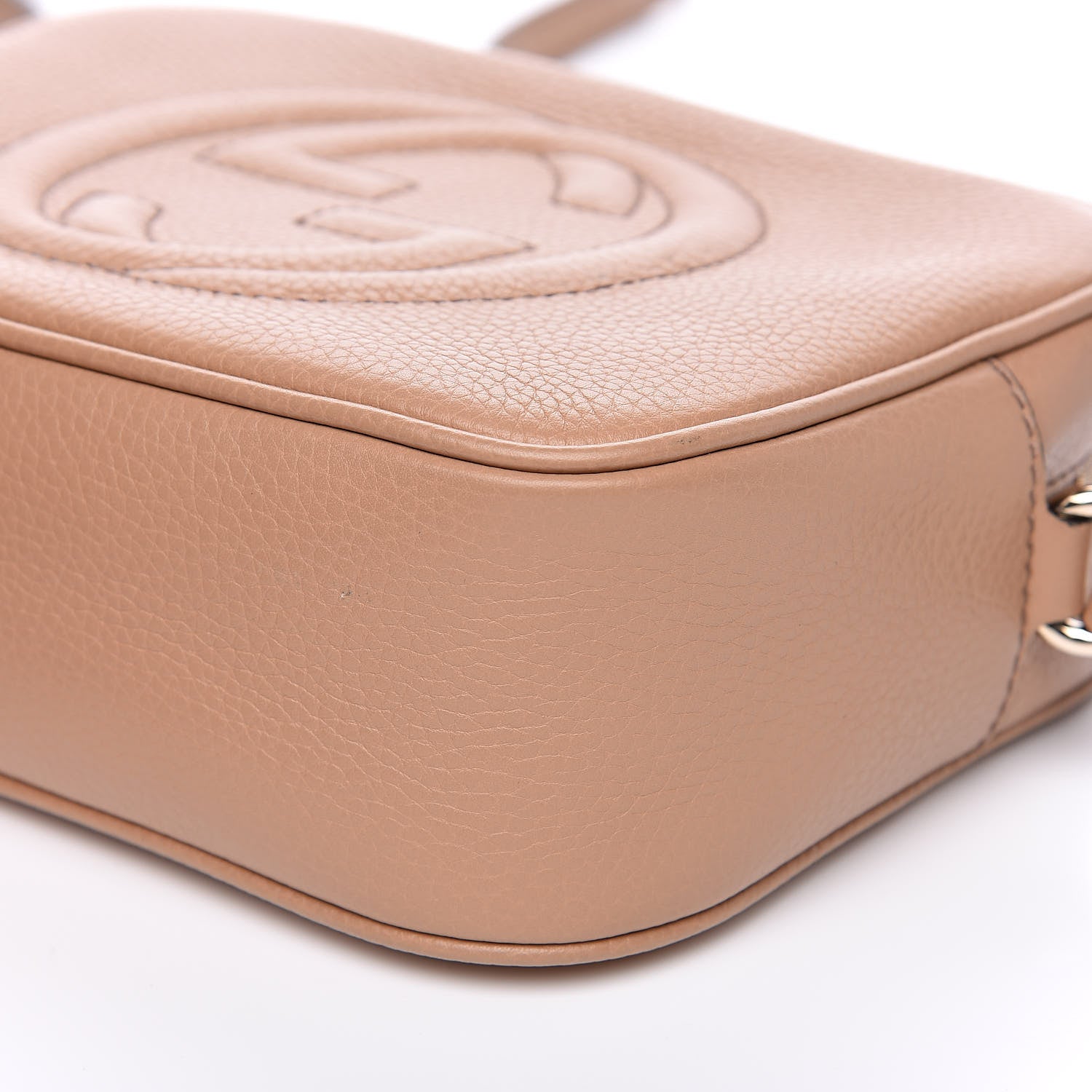 Gucci Pebbled Calfskin Small Soho Disco Bag Rose Beige 9 of 11