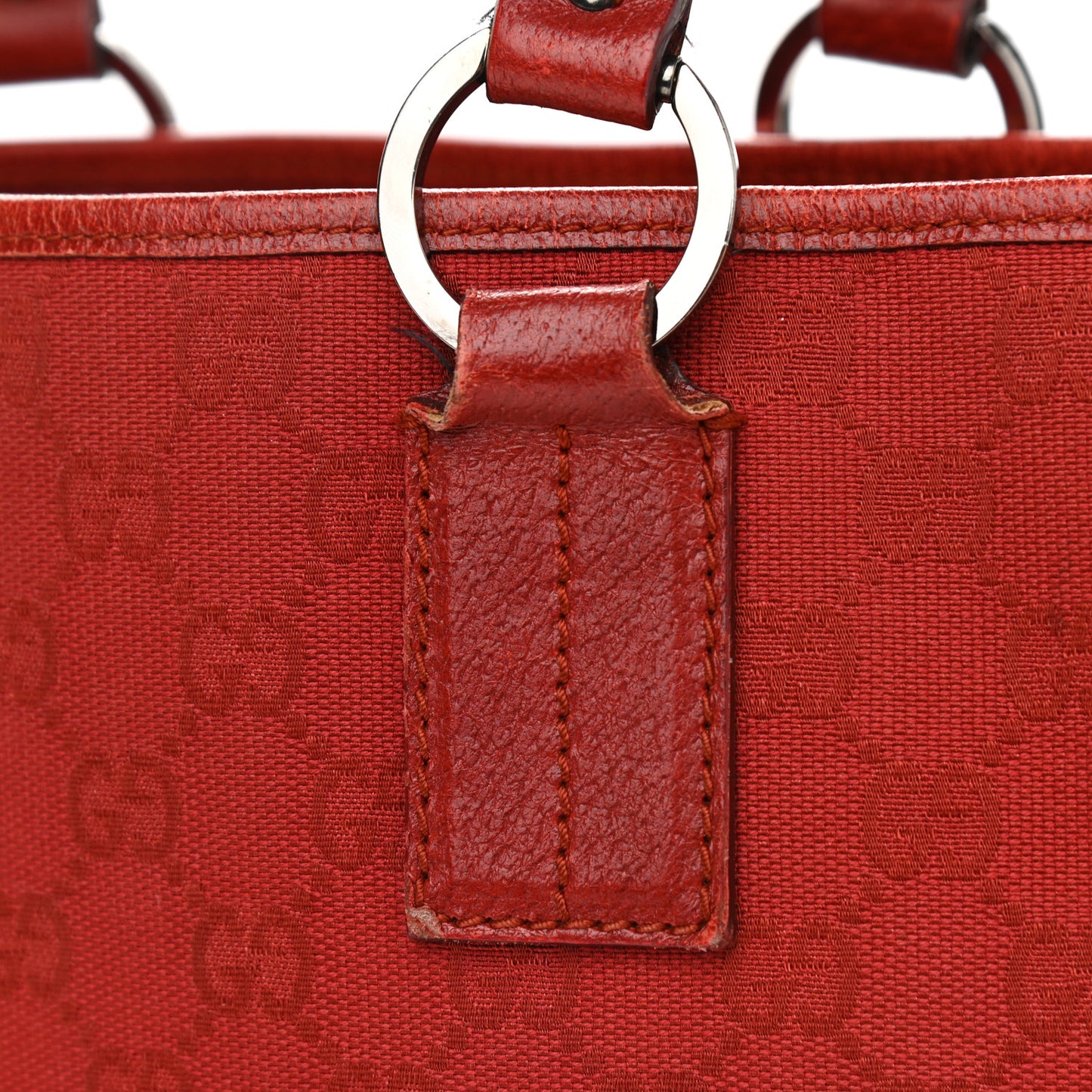 Monogram Medium Tote Red