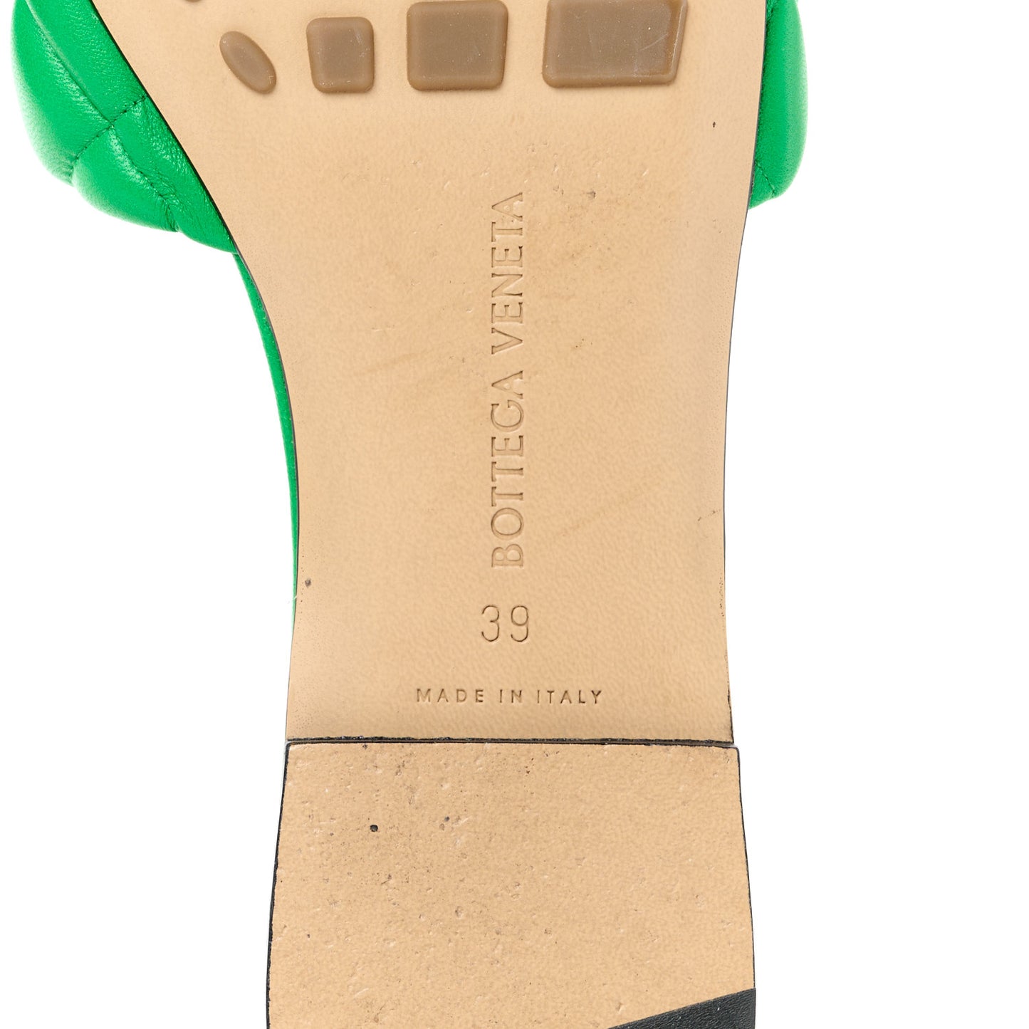 Nappa Matelasse Padded Flat Sandals 39 Parakeet