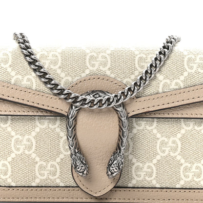 Gucci GG Supreme Monogram Textured Dollar Calfskin Super Mini Dionysus Shoulder Bag Beige Mystic White Oatmeal 8 of 10