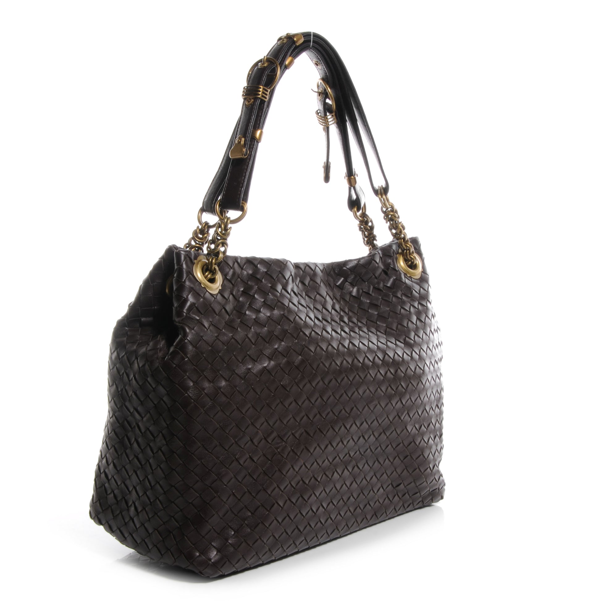 Bottega Veneta Nappa Intrecciato Shoulder Bag Ebano 3 of 8