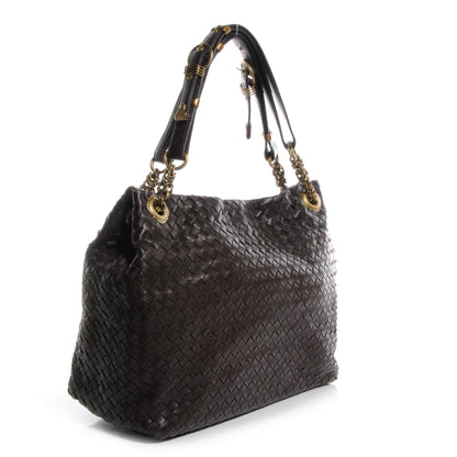 Bottega Veneta Nappa Intrecciato Shoulder Bag Ebano 3 of 8