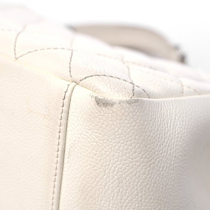 Chanel Caviar Quilted Grand Shopping Tote GST White 11 of 27