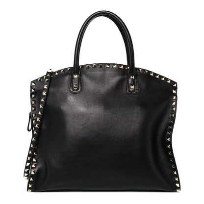 Valentino Garavani Vitello Rockstud Dome Shopper Black 1 of 11