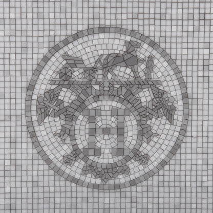 Hermes Porcelain Mosaique Au 24 Sushi Plate Platine 5 of 7