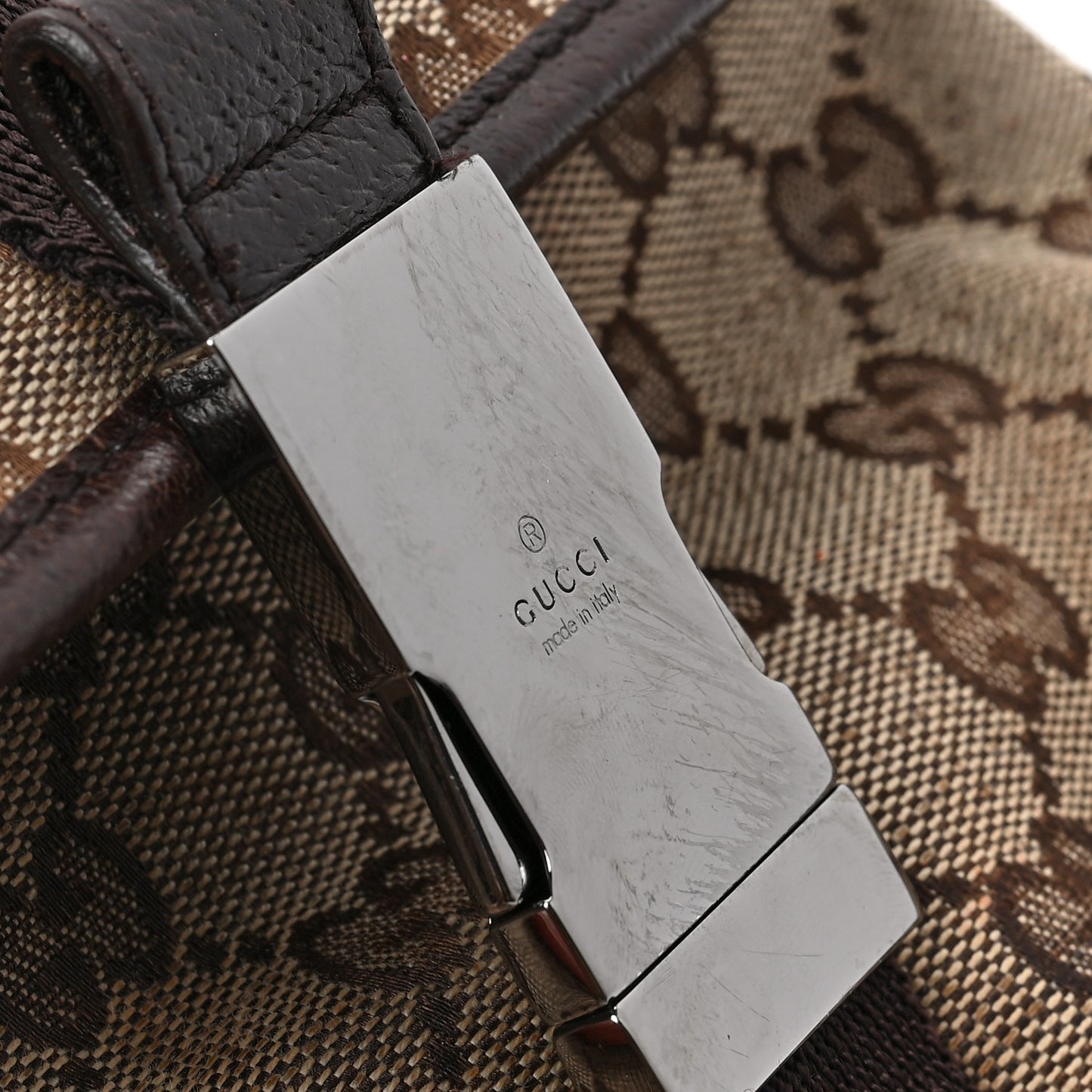 Monogram Waist Pouch Bag Dark Brown