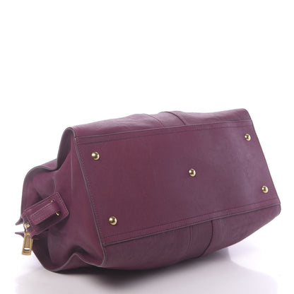 Saint Laurent Sheepskin Medium Cabas ChYc Black Cherry 4 of 10