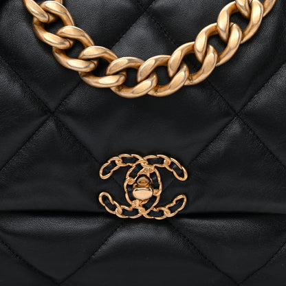 Chanel Lambskin Quilted Large Chanel 19 Flap Black 8 of 10