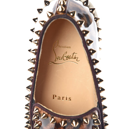 Christian Louboutin Patent Degrade Studded Womens Orthodoxe Boat Flat Loafers 35.5 Leo Bronze 8 of 9