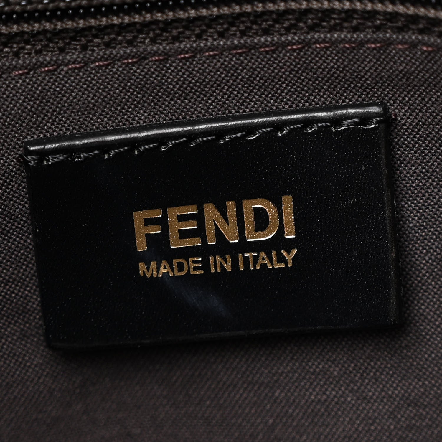 Fendi Zucca Vitello Elite Medium Roll Tote Tobacco Black 6 of 15