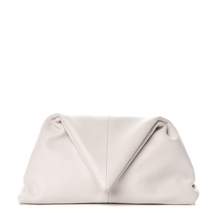 Bottega Veneta Lambskin BV Trine Clutch Bianco 1 of 8