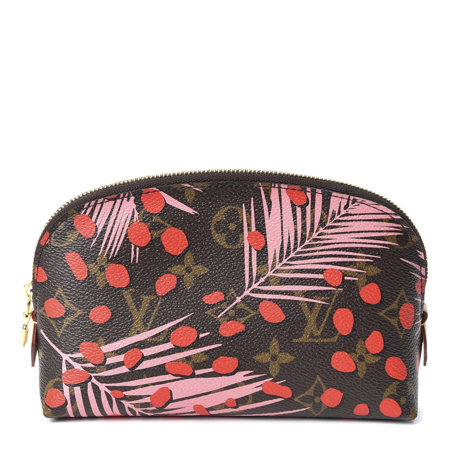 Monogram Jungle Dots Cosmetic Pouch Sugar Pink Poppy