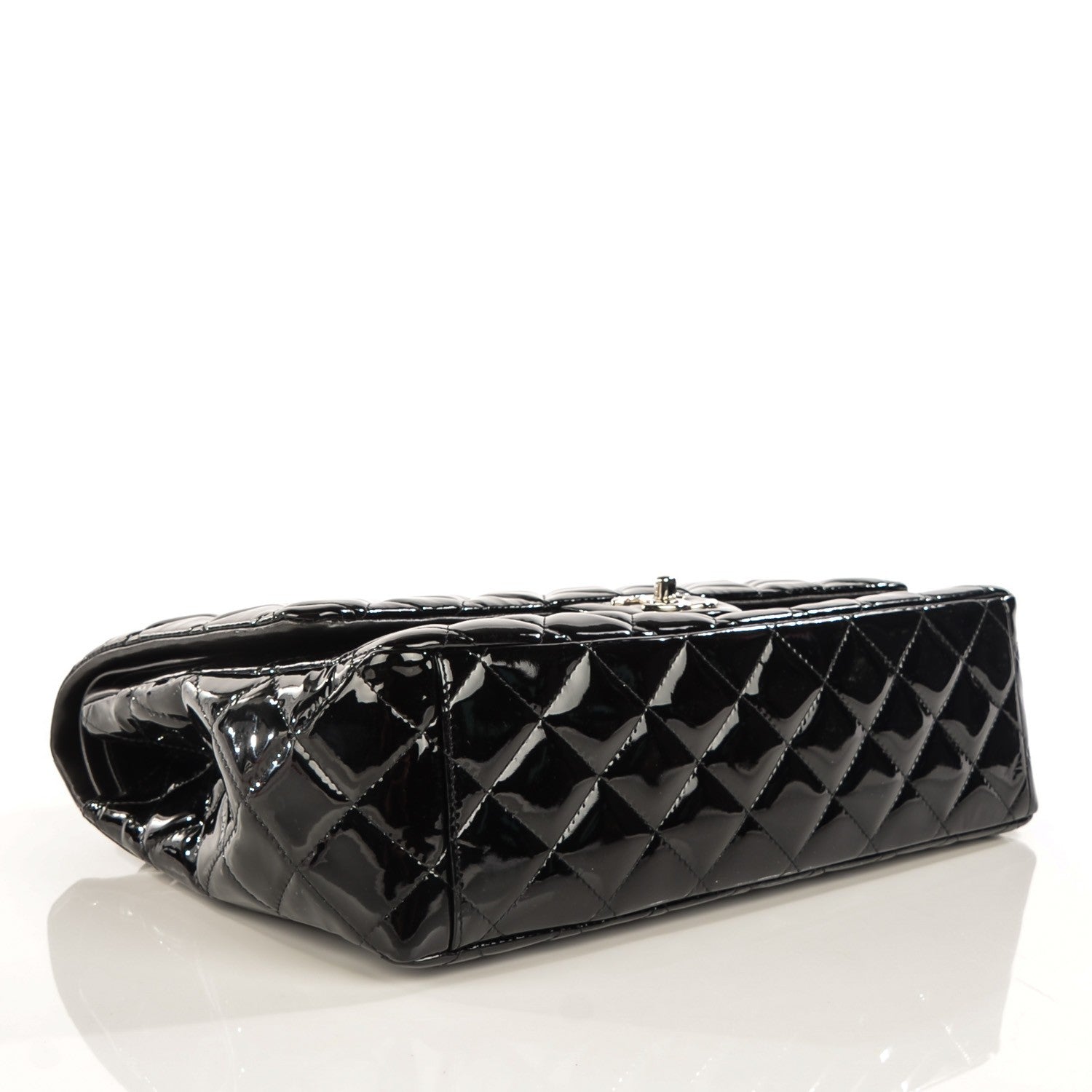 Chanel Patent Quilted Maxi Double Flap Black 4 of 8